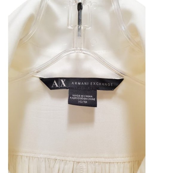 A/X Armani Exchange Sleeveless Button-down Shirt w Tie Waist - Size XS - Picture 5 of 5